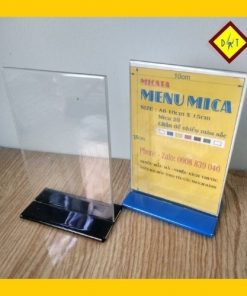 Kệ menu mica đế lùa 10x15cm - cái