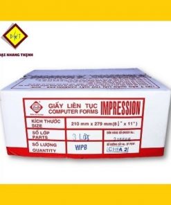 Giấy liên tục 3 liên 210x279mm - chia 2 - thùng