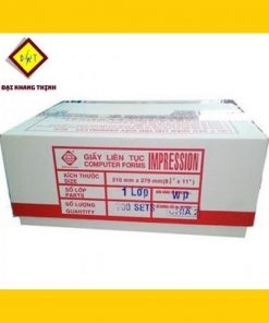 Giấy liên tục 1 liên 210x279mm - chia 2 - thùng