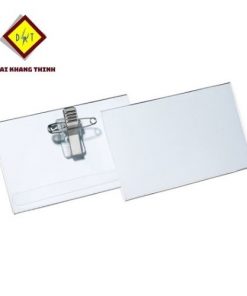 Bảng tên nhựa cứng 5,5x8,5cm có kẹp - mỏng - cái