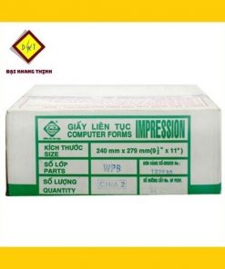 Giấy liên tục 1 liên 240x279mm - chia 2 - thùng