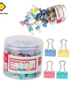 Kẹp bướm Deli 8556 15mm màu - hộp