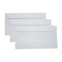 Bao thư trắng 12x22cm DL 100 gsm có keo - xấp