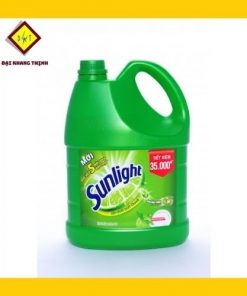Nước rửa chén Sunlight can 4kg - trà xanh - can